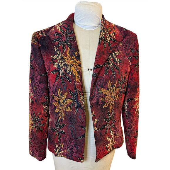 Harve Bernard Collection Vintage Tapestry Jacket Sz. 14 - Picture 1 of 7